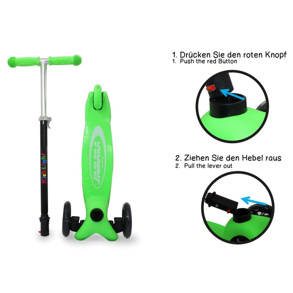 Trotinete Kick Light com luz, Verde
