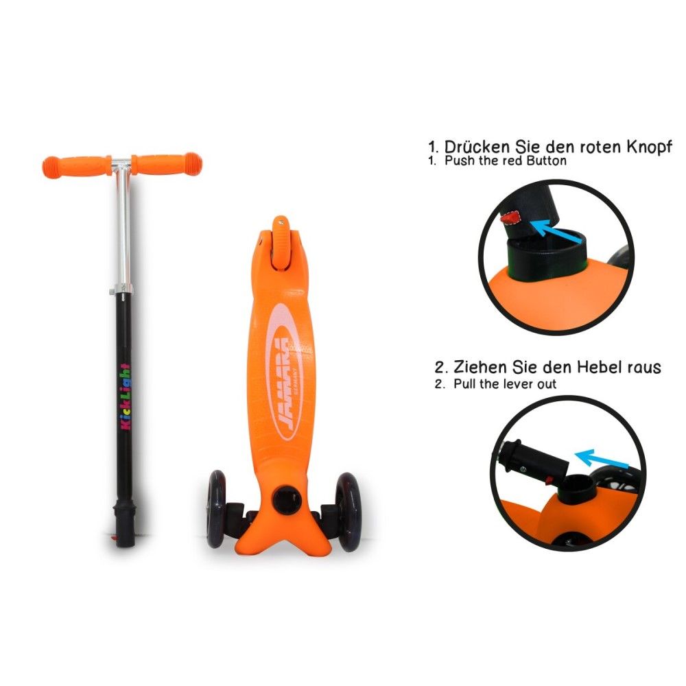 Trotinete Kick Light com luz, Laranja
