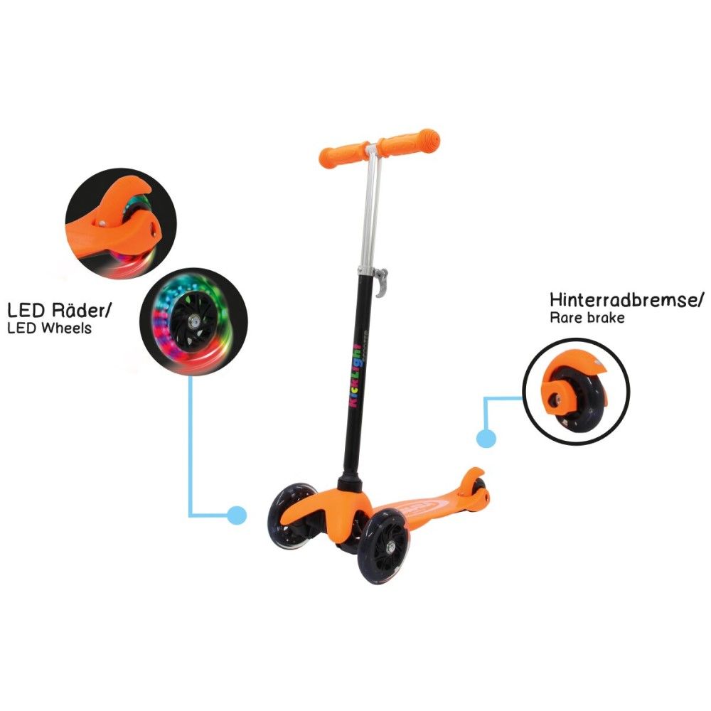 Trotinete Kick Light com luz, Laranja