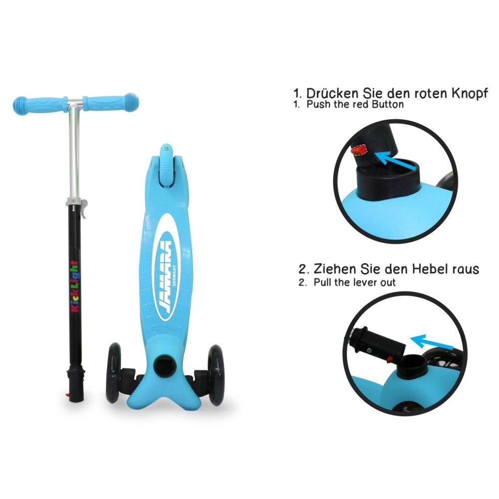 Trotinete Kick Light com luz, Azul