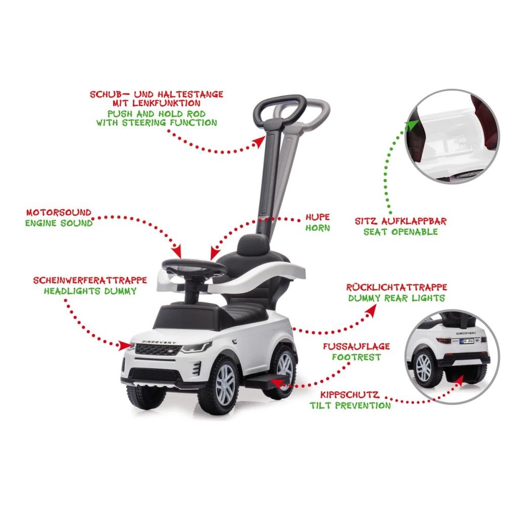 Andador Land Rover Discovery, Branco 3 em 1