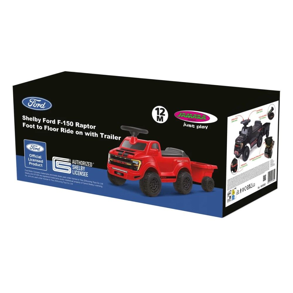 Andador Ford F-150 Raptor com Reboque, Preto