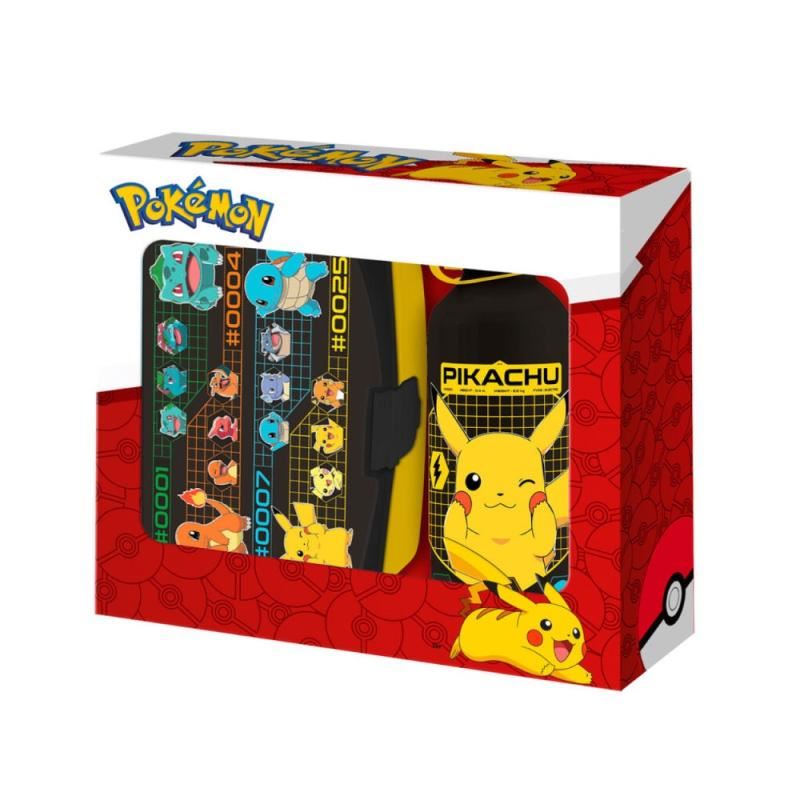 Conjunto Lancheira + Garrafa de Pokémon