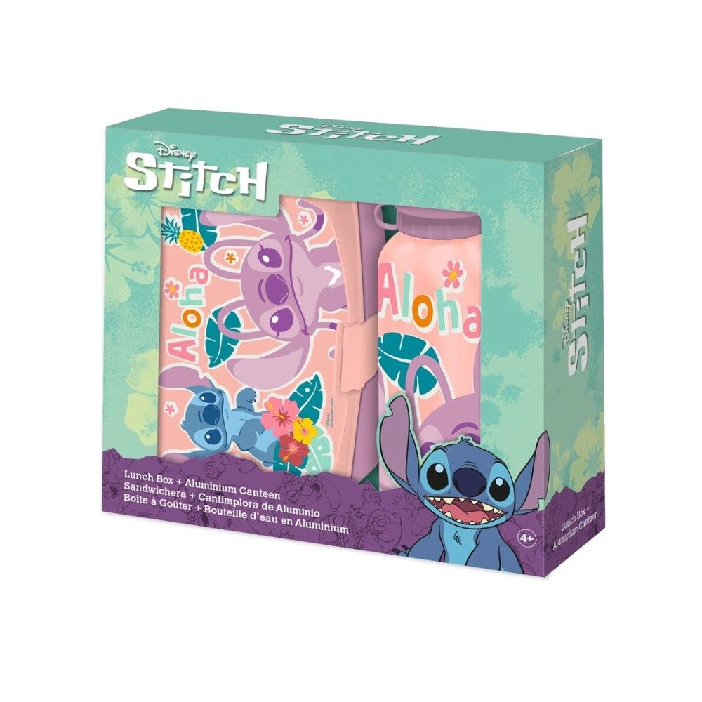 Conjunto Lancheira + Garrafa do Stitch