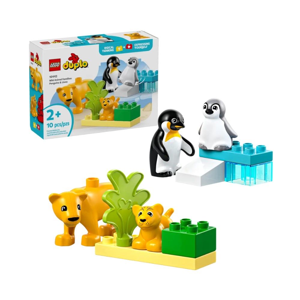 Famílias de Animais Selvagens: Pinguins e Leões