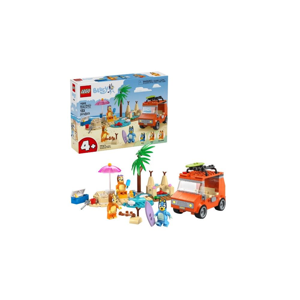 Viagem de Carro à Praia com a Bluey e a Família