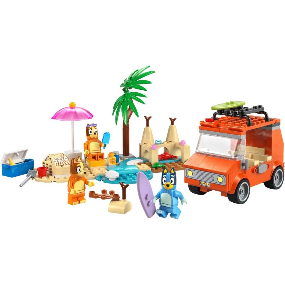 Viagem de Carro à Praia com a Bluey e a Família