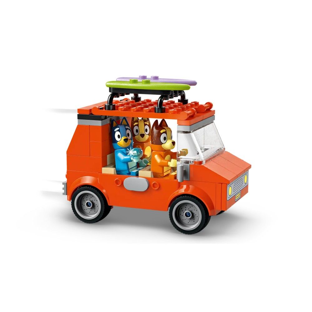Viagem de Carro à Praia com a Bluey e a Família