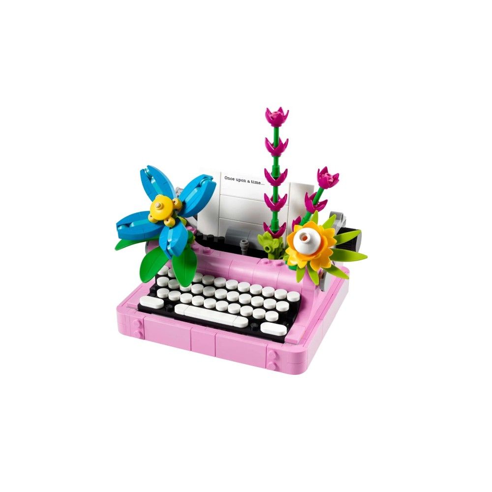 Máquina de Escrever com Flores