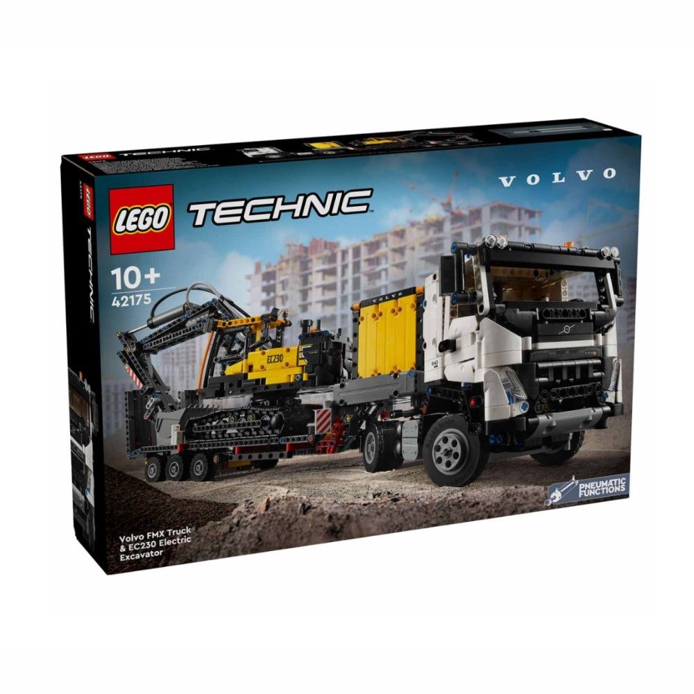 Camião Volvo FMX e Escavadora Elétrica EC230