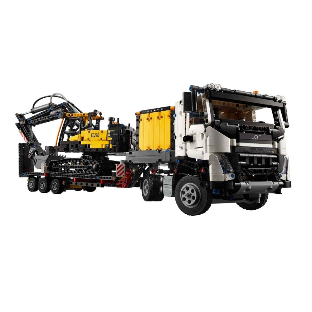 Camião Volvo FMX e Escavadora Elétrica EC230