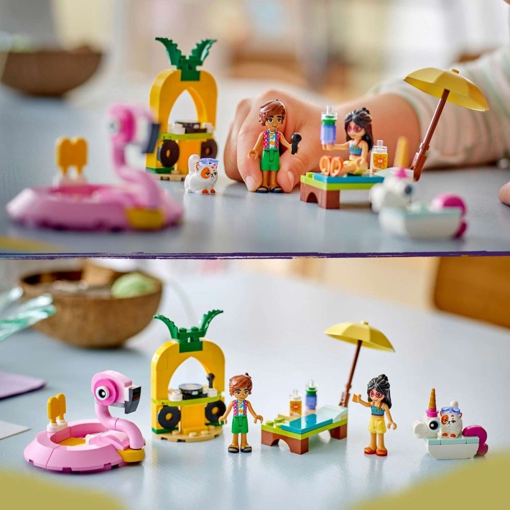 Festa na Piscina com Unicórnio e Flamingo
