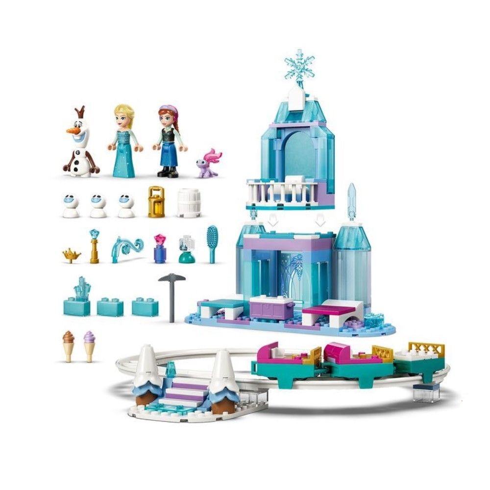 Castelo de Gelo da Elsa e Aventura na Pista de Neve