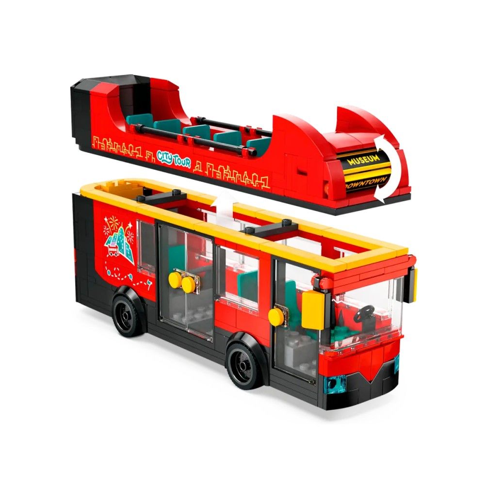 Autocarro Turístico Vermelho de 2 Pisos