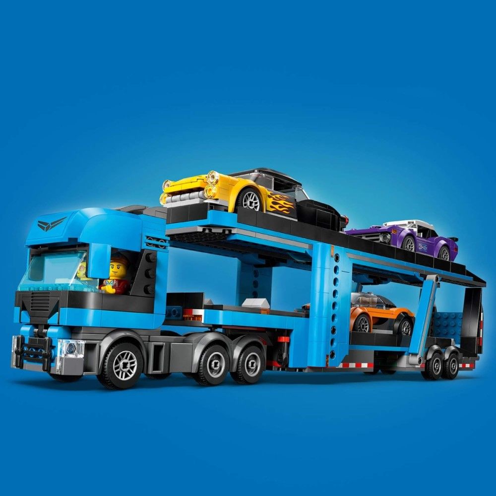 Camião Transportador de Carros com Carros Desportivos