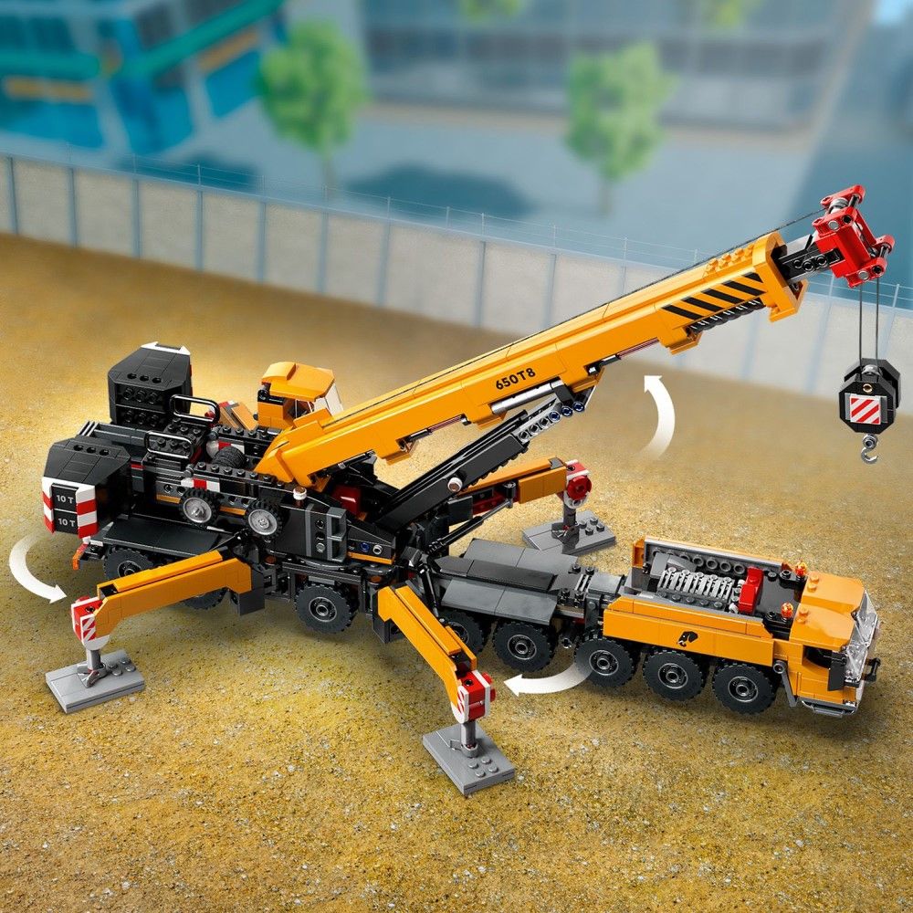 Grua de Construção Móvel Amarela