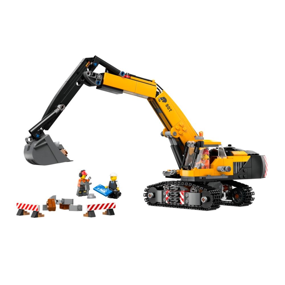 Escavadora de Construção Amarela