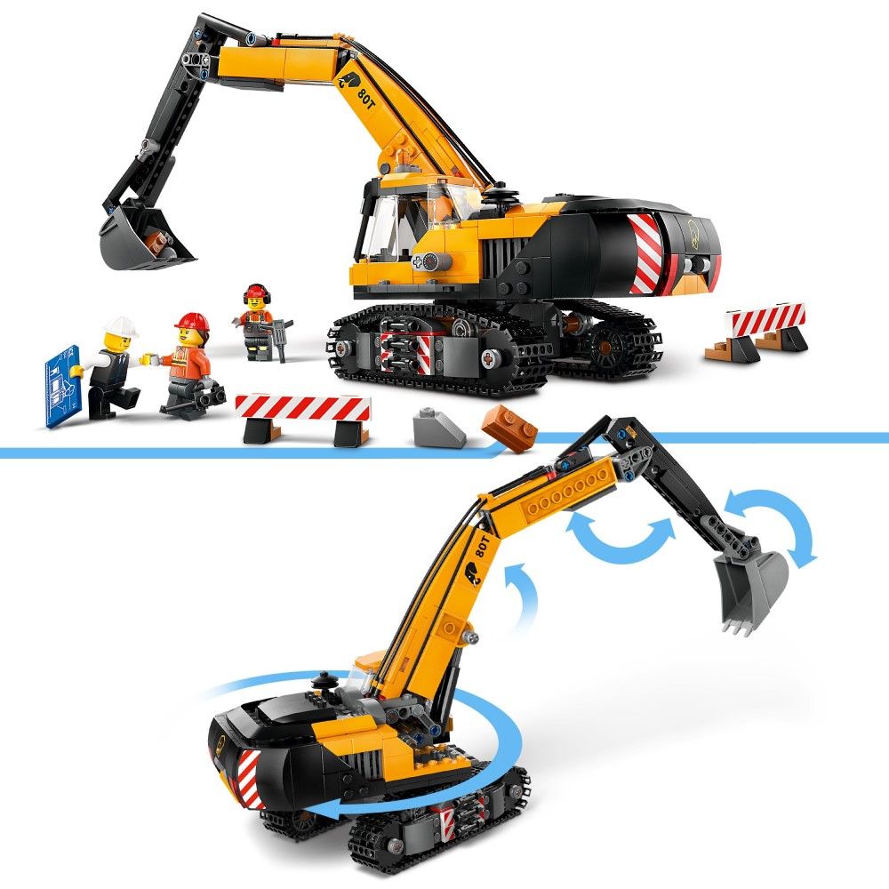 Escavadora de Construção Amarela
