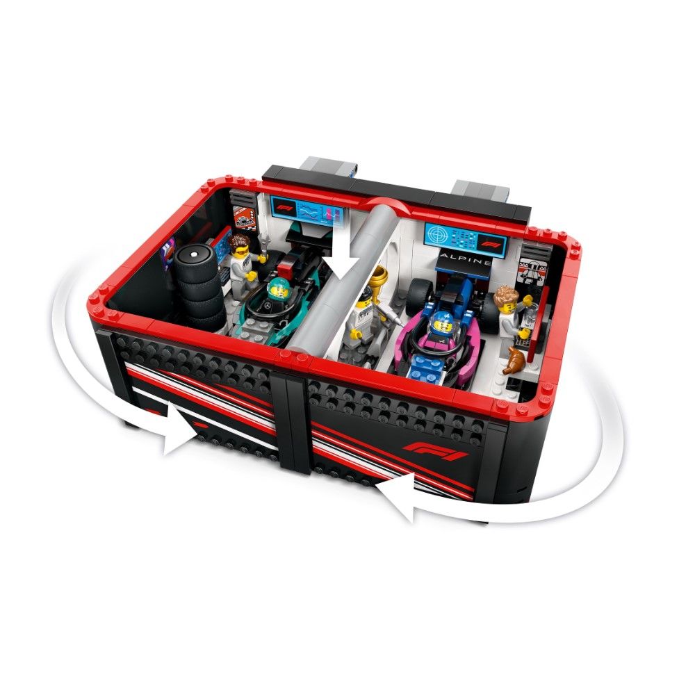 Garagem de F1 e Carros da Mercedes-AMG e Alpine