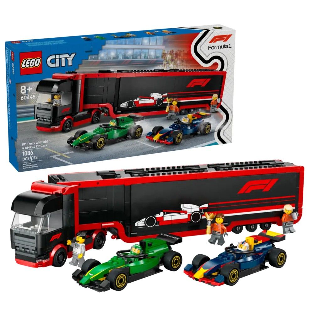 Camião de F1 com Carros de F1 RB20 e AMR24