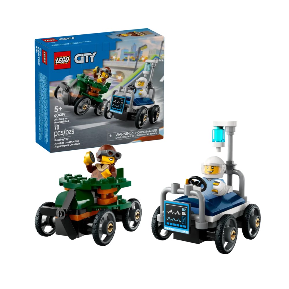 Pack de Carros de Corrida Aeronave vs. Cama de Hospital