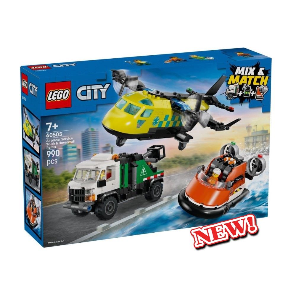 Conjunto de Avião, Camião de Assistência e Hovercraft