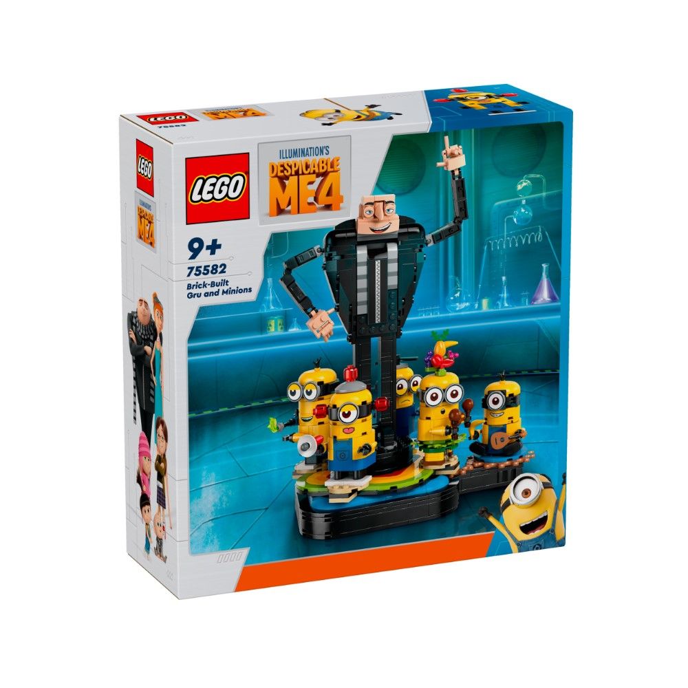 Gru e Minions Construídos com Peças