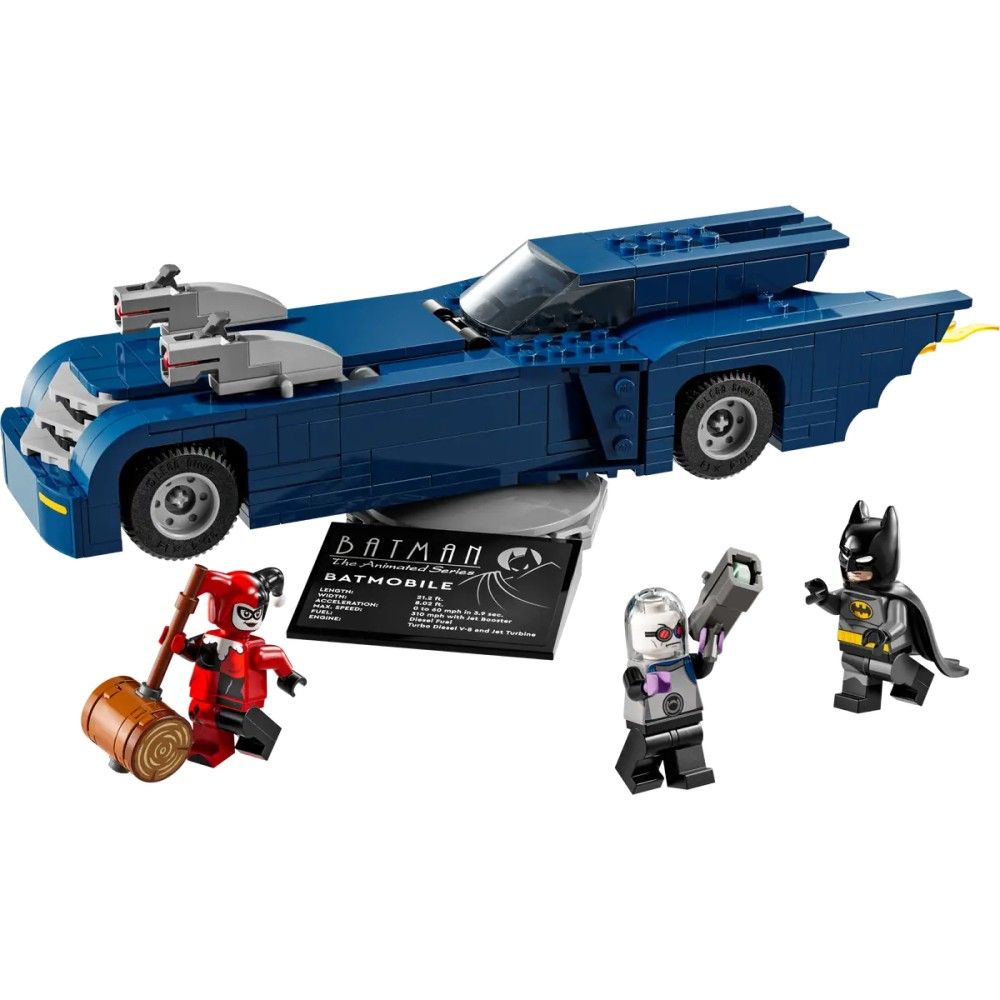 Batman com o Batmóvel vs. Harley Quinn e Mr. Freeze