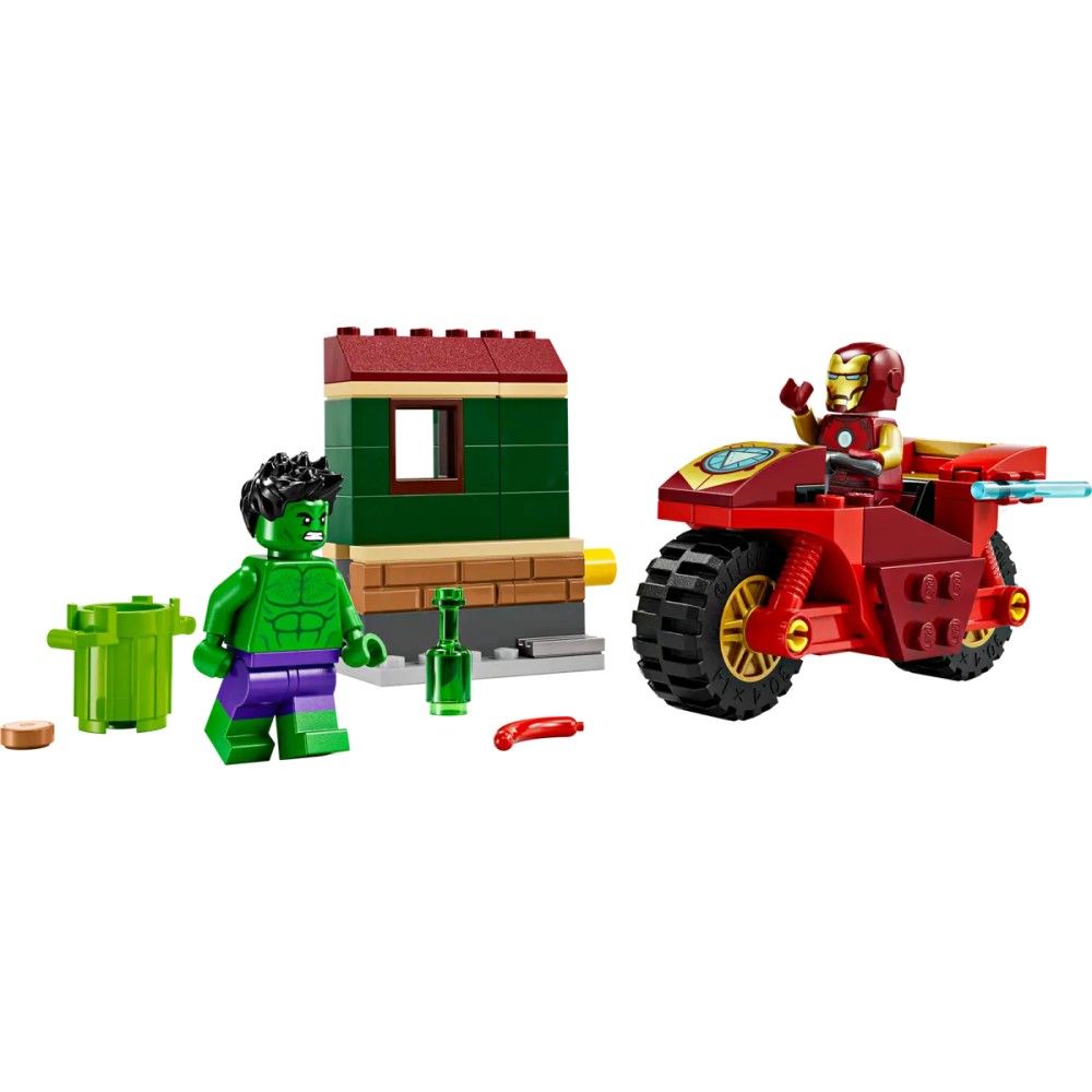 Iron Man com Mota e Hulk