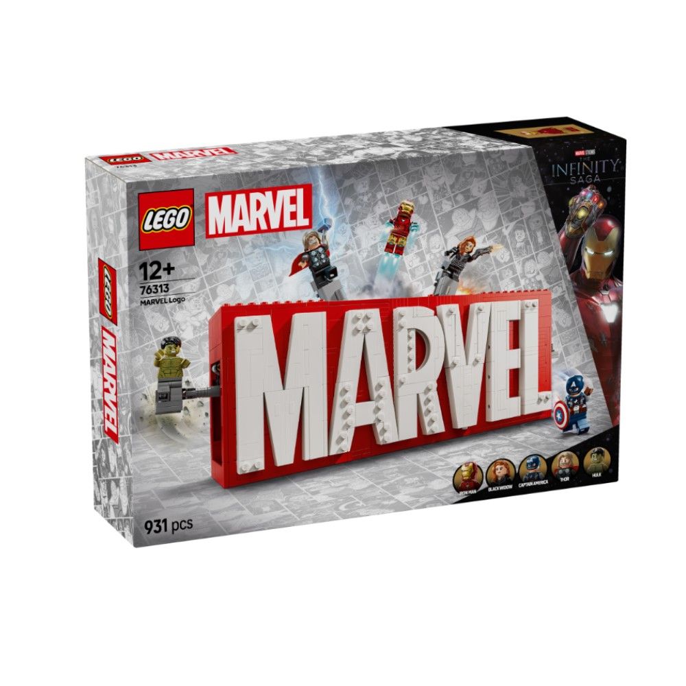 Logótipo MARVEL e Minifiguras