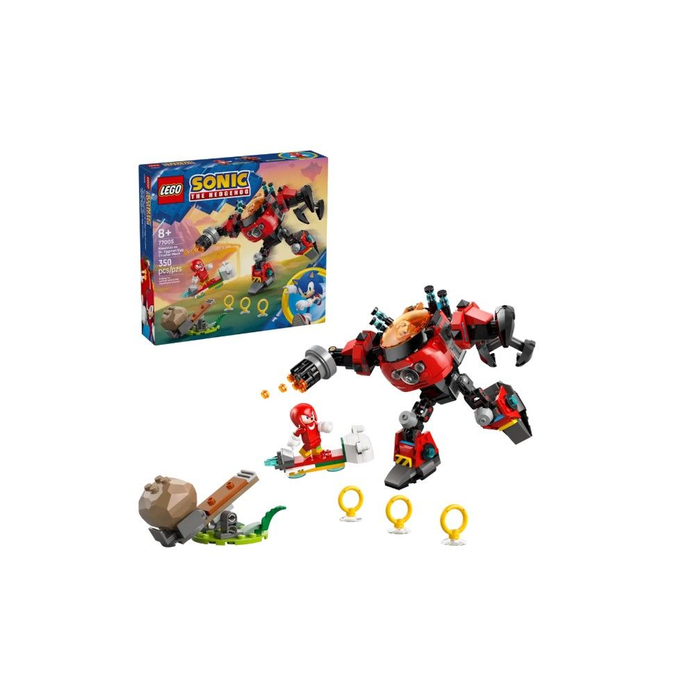 Knuckles contra Robô Egg Crusher do Dr. Eggman