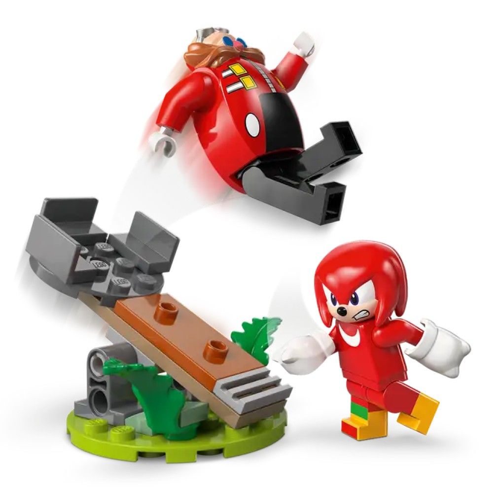 Knuckles contra Robô Egg Crusher do Dr. Eggman