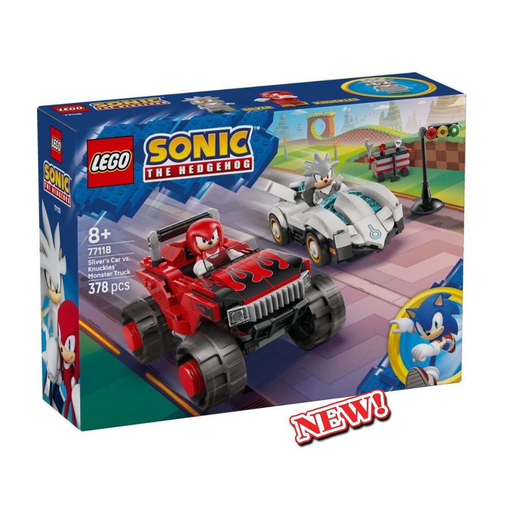 Carro do Silver contra Monster Truck do Knuckles