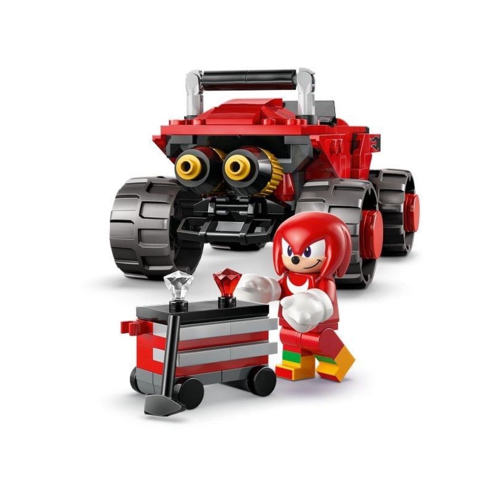 Carro do Silver contra Monster Truck do Knuckles