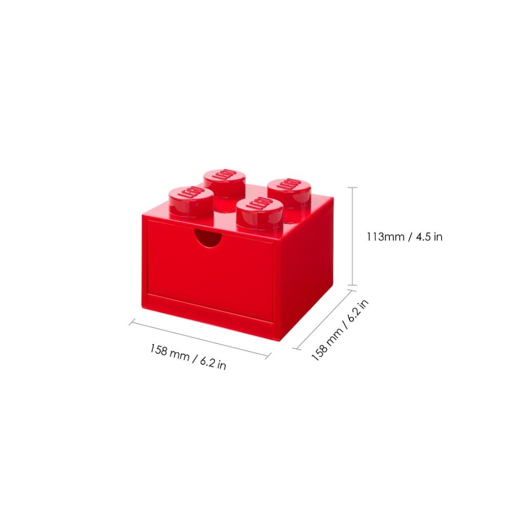 Lego Desk Drawer 4 - Vermelha