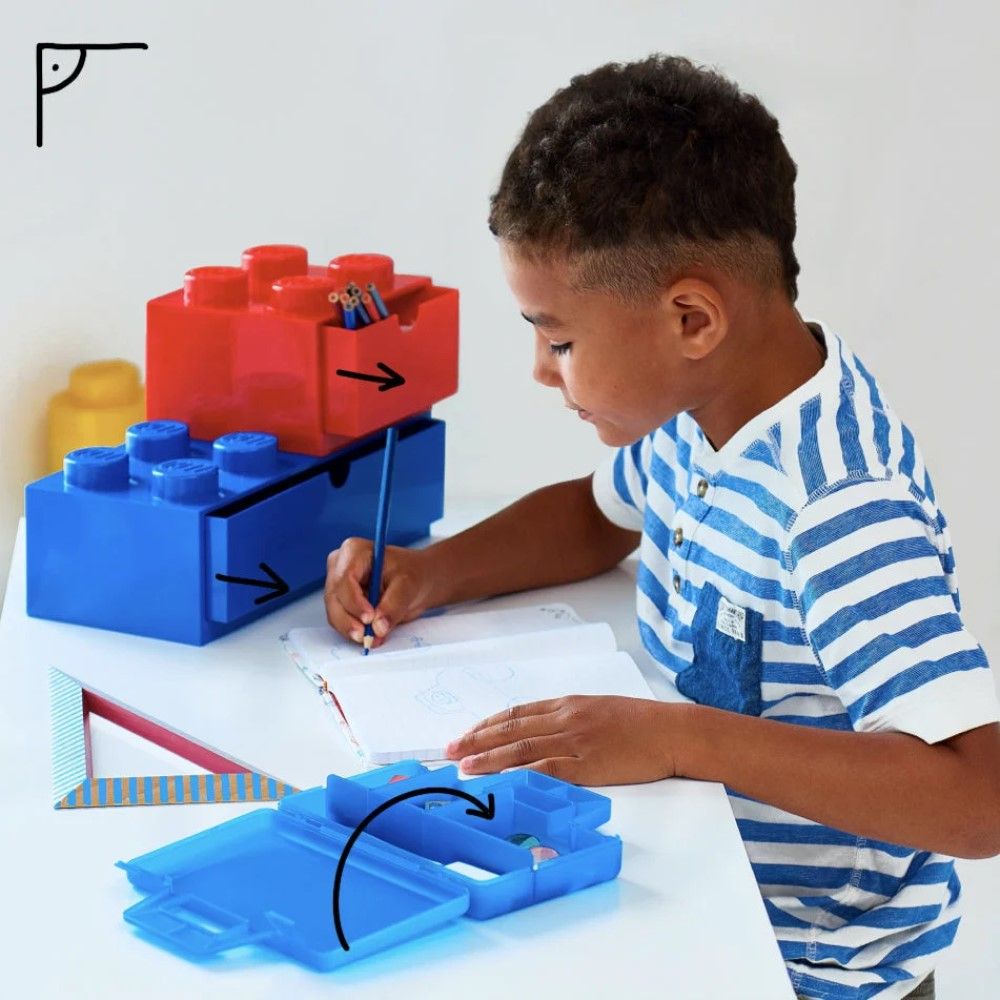 Lego Desk Drawer 4 - Vermelha