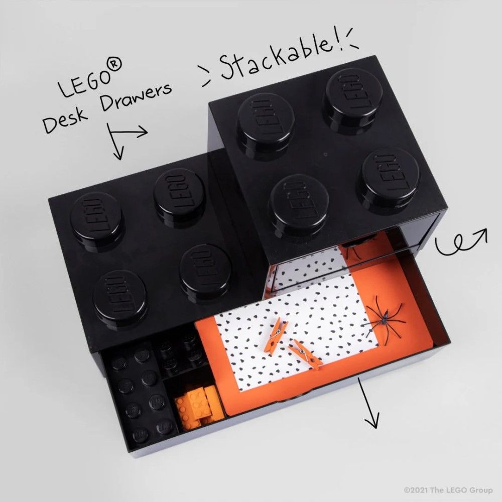 Lego Desk Drawer 8 - Preto