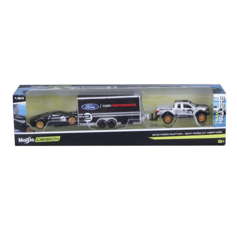1/64 - F-150 Raptor Pick-UP c/ Reboque de Transporte + Ford GT #2