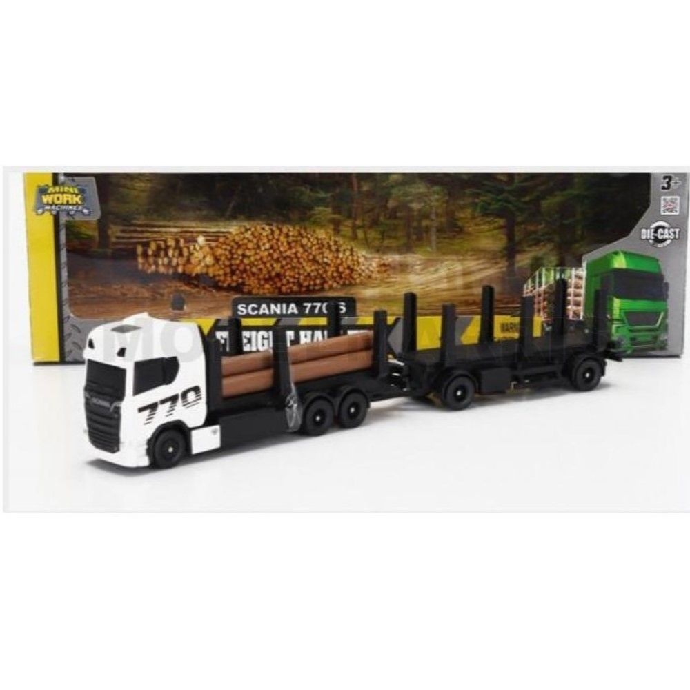 1/64 - Camião Scania S770 V8 com atrelado para transporte de troncos