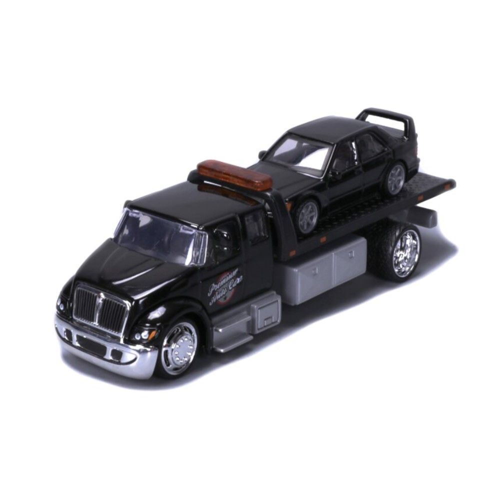 1/64 - International Durastar Flatbed 2021 + Mercedes Benz 190E