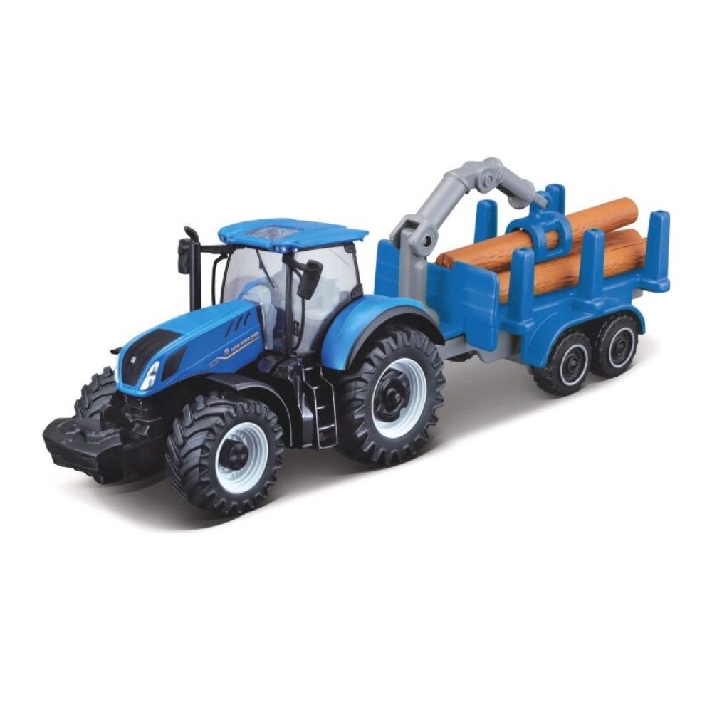 3" - Tractor New Holland T7.315 HD com atrelado de troncos