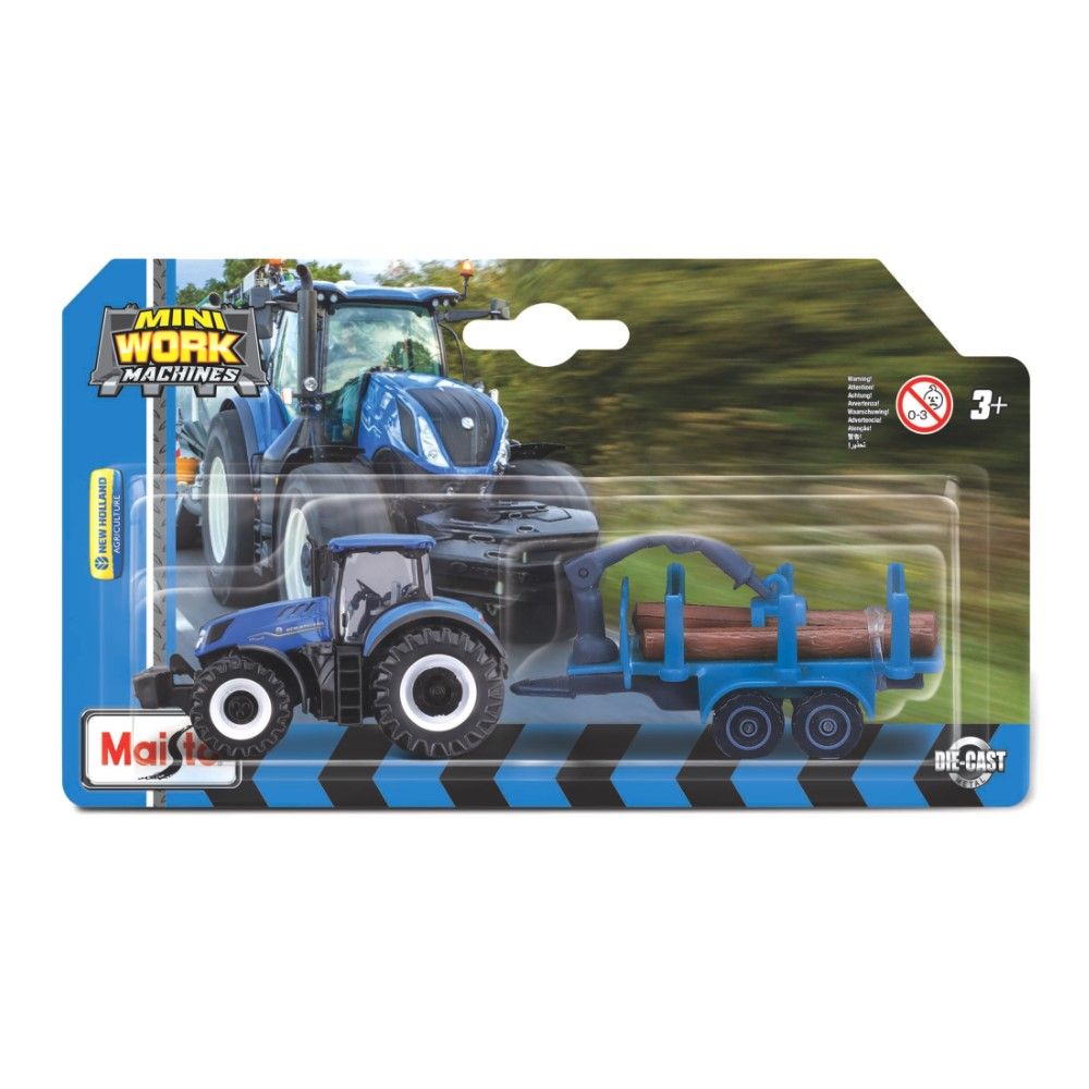 3" - Tractor New Holland T7.315 HD com atrelado de troncos