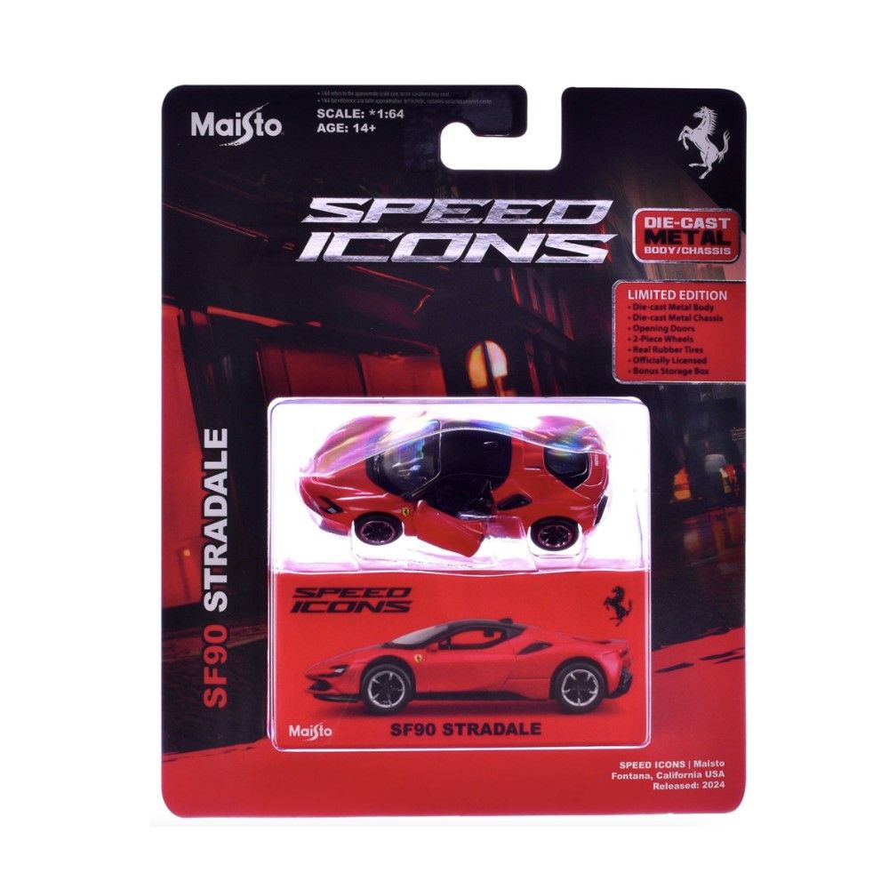 1/64 - Ferrari SF90 Stradale, vermelho