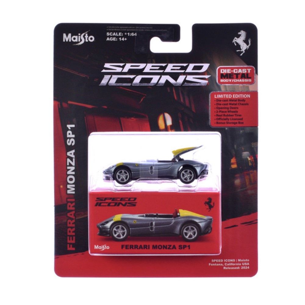 1/64 - Ferrari 296 GTB Asseto Fiorano, cinza