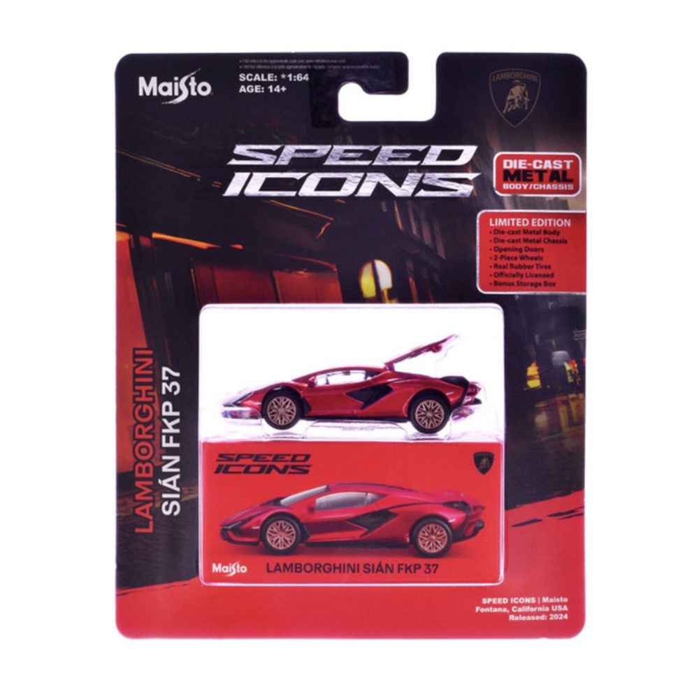 1/64 - Lamborghini Sian FKP 37, vermelho