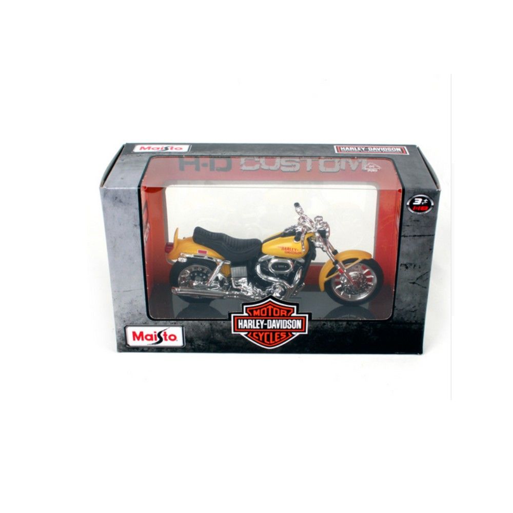 1/18 - Harley Davidson FXS Low Rider, Amarelo, 1977