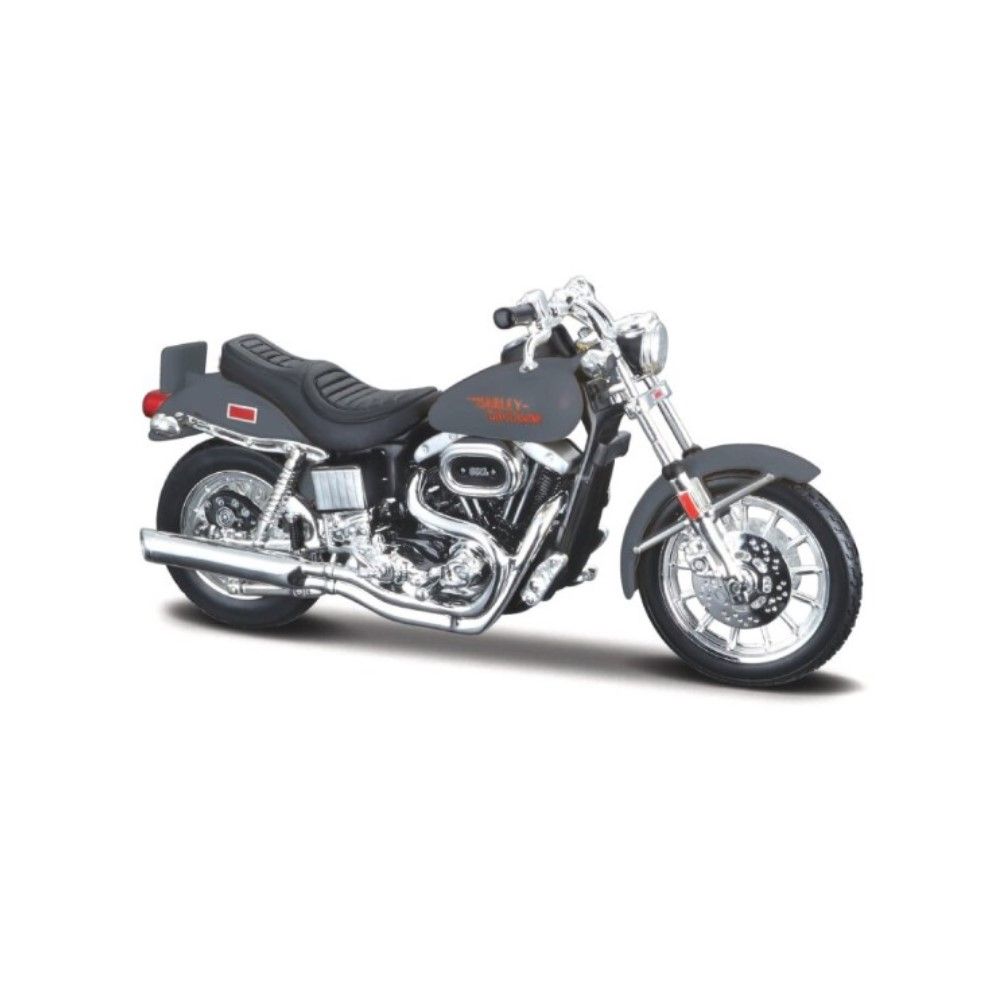 1/18 - Harley Davidson FXS Low Rider, Cinza, 1977