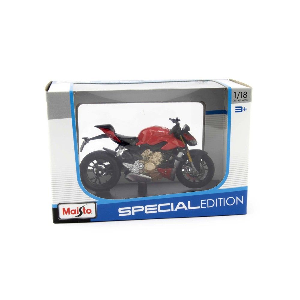1/18 - Ducati Super Naked V4S, Vermelho, 2020