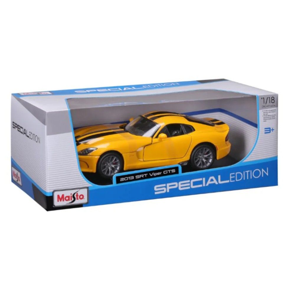 1/18 - Dodge Viper SRT GTS, Amarelo, 2013