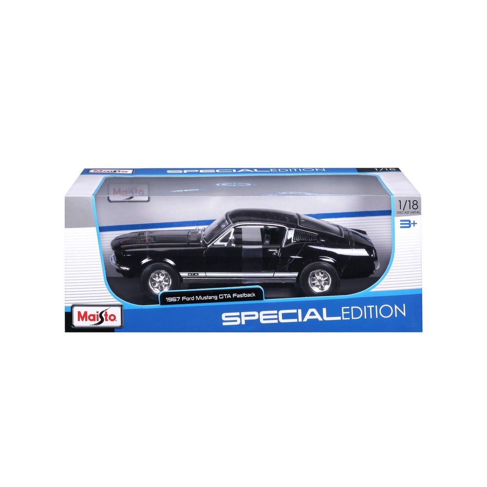 1/18 - Ford Mustang GTA Fastback, Preto, 1967
